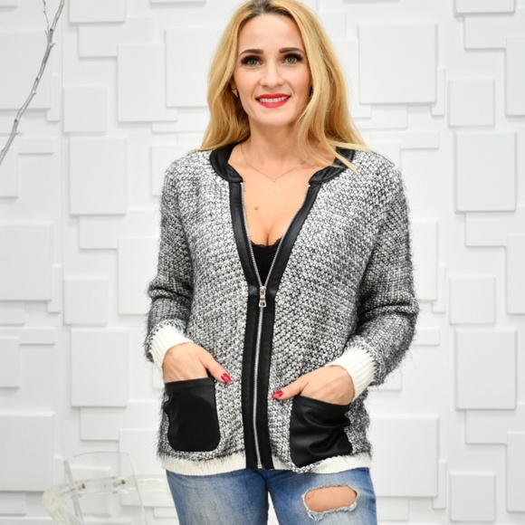 Knit Zip Up Sweater - Picture 3 of 4